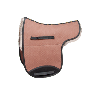 BARTL Rentierfell Satteldecke "AERIAL" DR, mit Teilfell unterlegt, braun