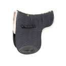 BARTL Rentierfell Satteldecke "AERIAL" DR, mit Teilfell unterlegt, braun