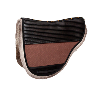 BARTL Distanzdecke "AERIAL" mit Rentierfell (Vollfell) und Tasche, braun